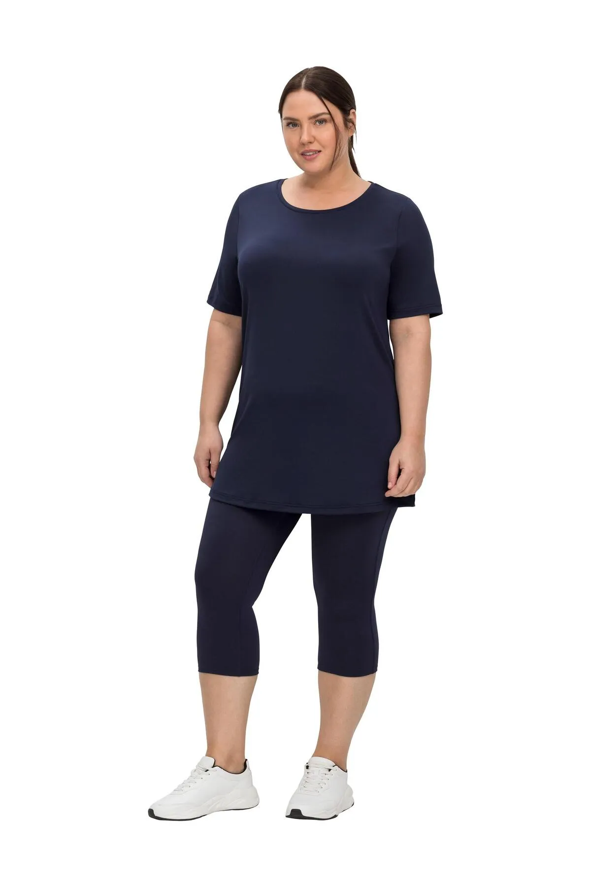Sheego  Kurze Sporthose - Blau - Mittlerer Bund