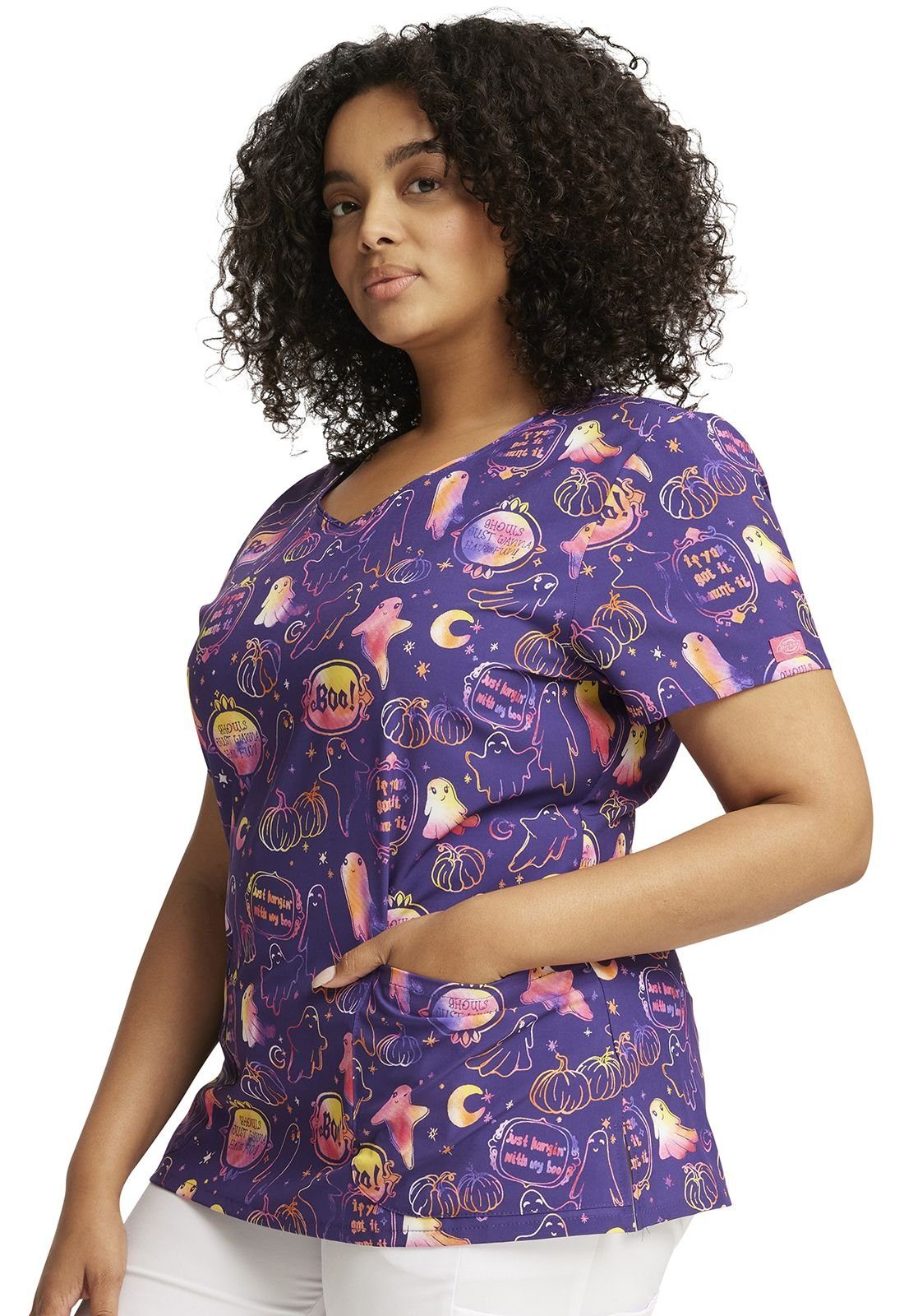 Dickies Funktionsbluse Bunt bedruckter Damen Kasack 