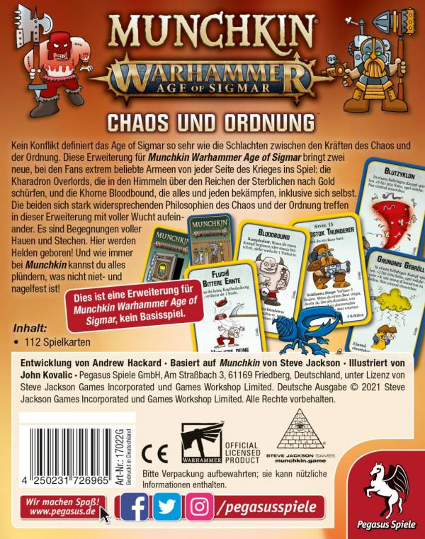 Munchkin Warhammer Age of Sigmar: Chaos & Ordnung (Erw.)