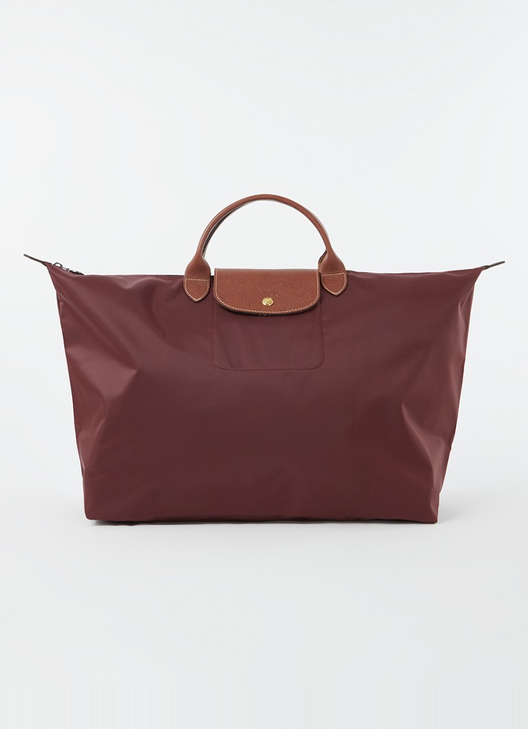 Longchamp Le Pliage Original Reisetasche S mit Lederdetails