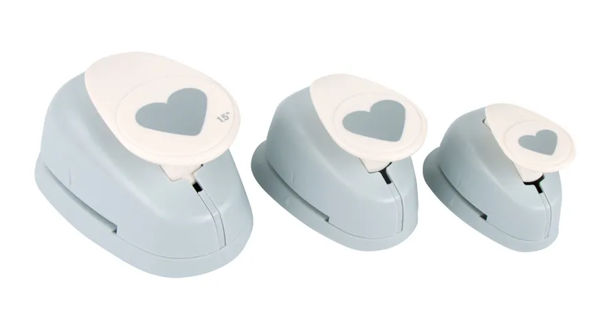 Rayher Motivstanzer Set Herzen 1,6cm+2,54cm+3,81cm 3Stück
