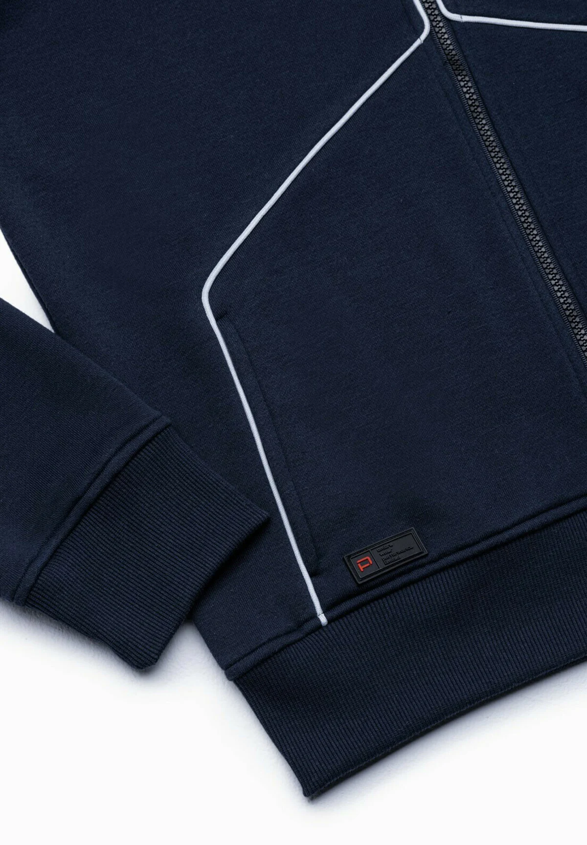 Sudadera con capucha y cremallera ombré