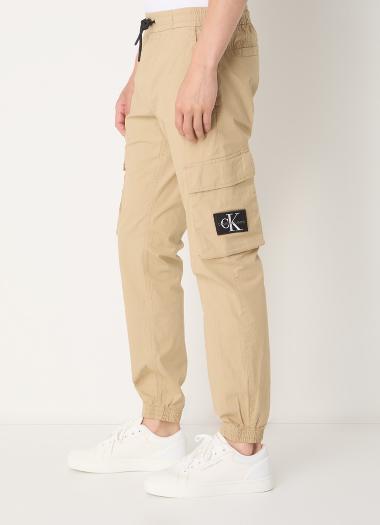 Calvin Klein Tapered fit cargo pants with flap pockets and logo