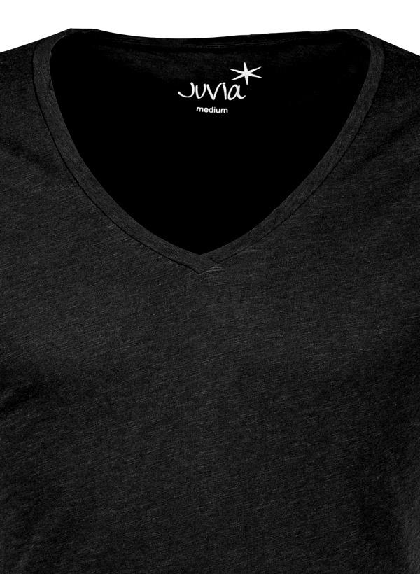 JUVIA, T-Shirt, Baumwolle, schwarz
