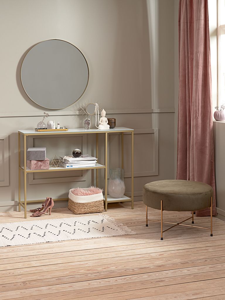 PANDRUP PANDRUP console 30x110 blanc et or