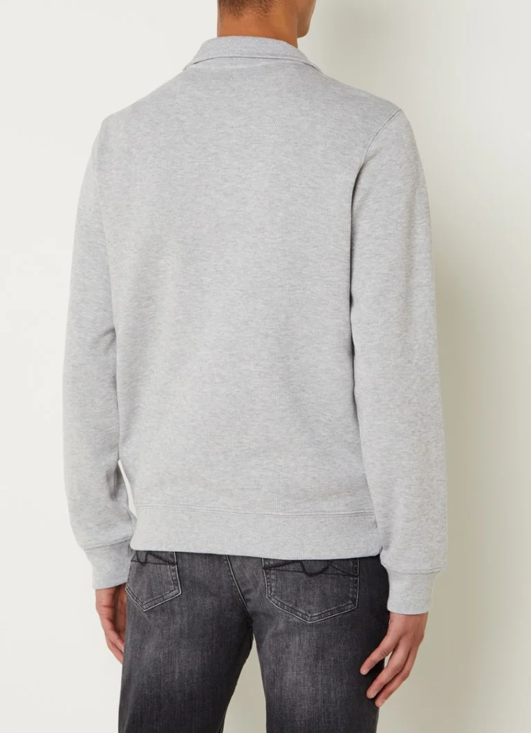 Lacoste Fine-knit pullover with half zip
