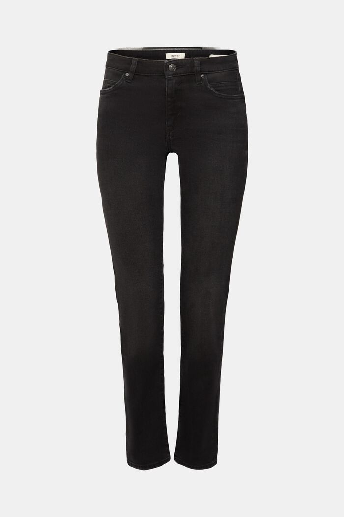 Jeans mit geradem Bein und mittlerer Bundhöhe