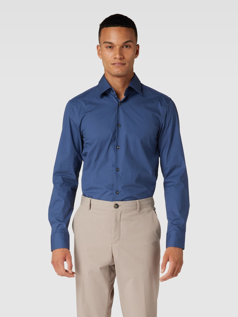 Slim Fit Business-Hemd mit Kentkragen Modell 'HANK' in jeans