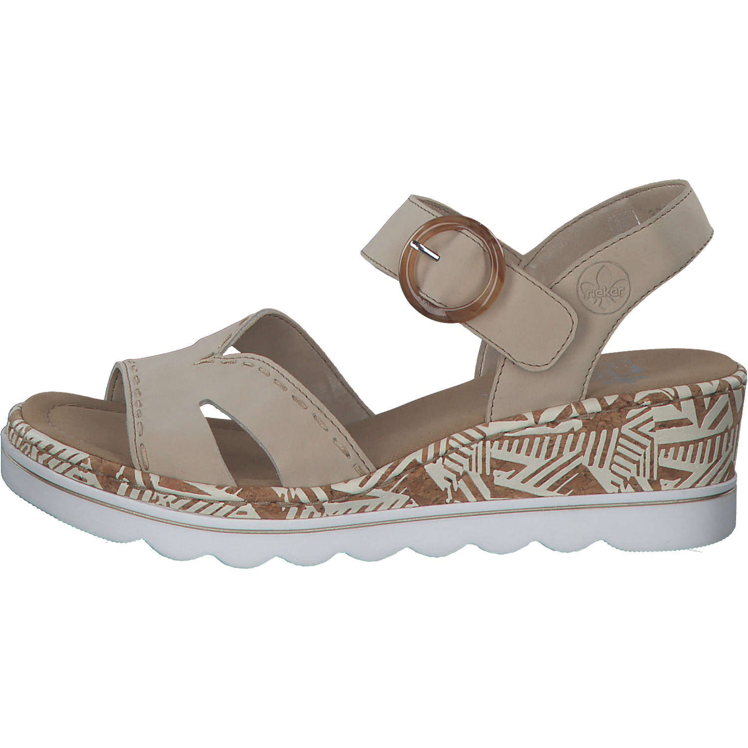 Rieker 67173, Plateau-Sandaletten, Damen, perle