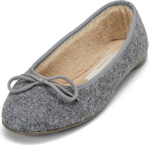 Marc O'Polo Ballerina-Hausschuhe mit flauschigem Teddyfutter
