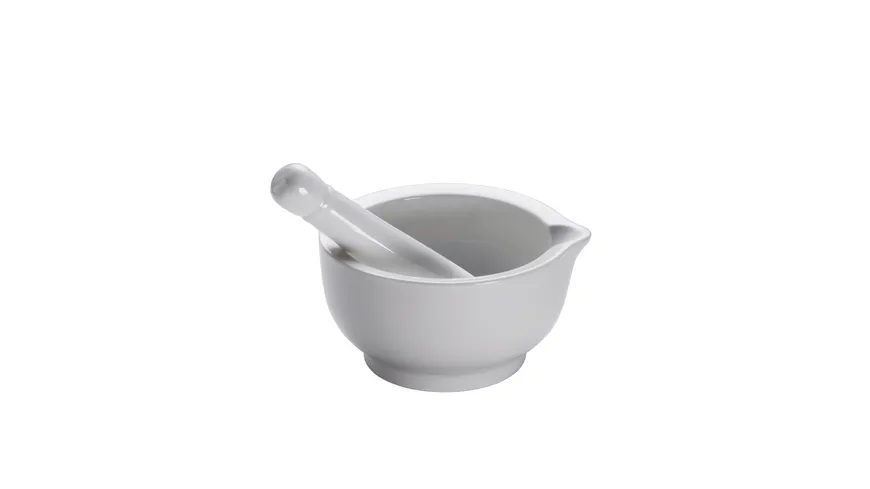 MAXWELL & WILLIAMS Kitchen Mörser mit Stößel 12cm, Geschenkbox, Porzellan Weiß