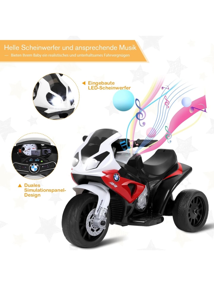 COSTWAY 6V Elektro Motorrad BMW von 18-36 Monaten in Rot günstig kaufen 66 cm