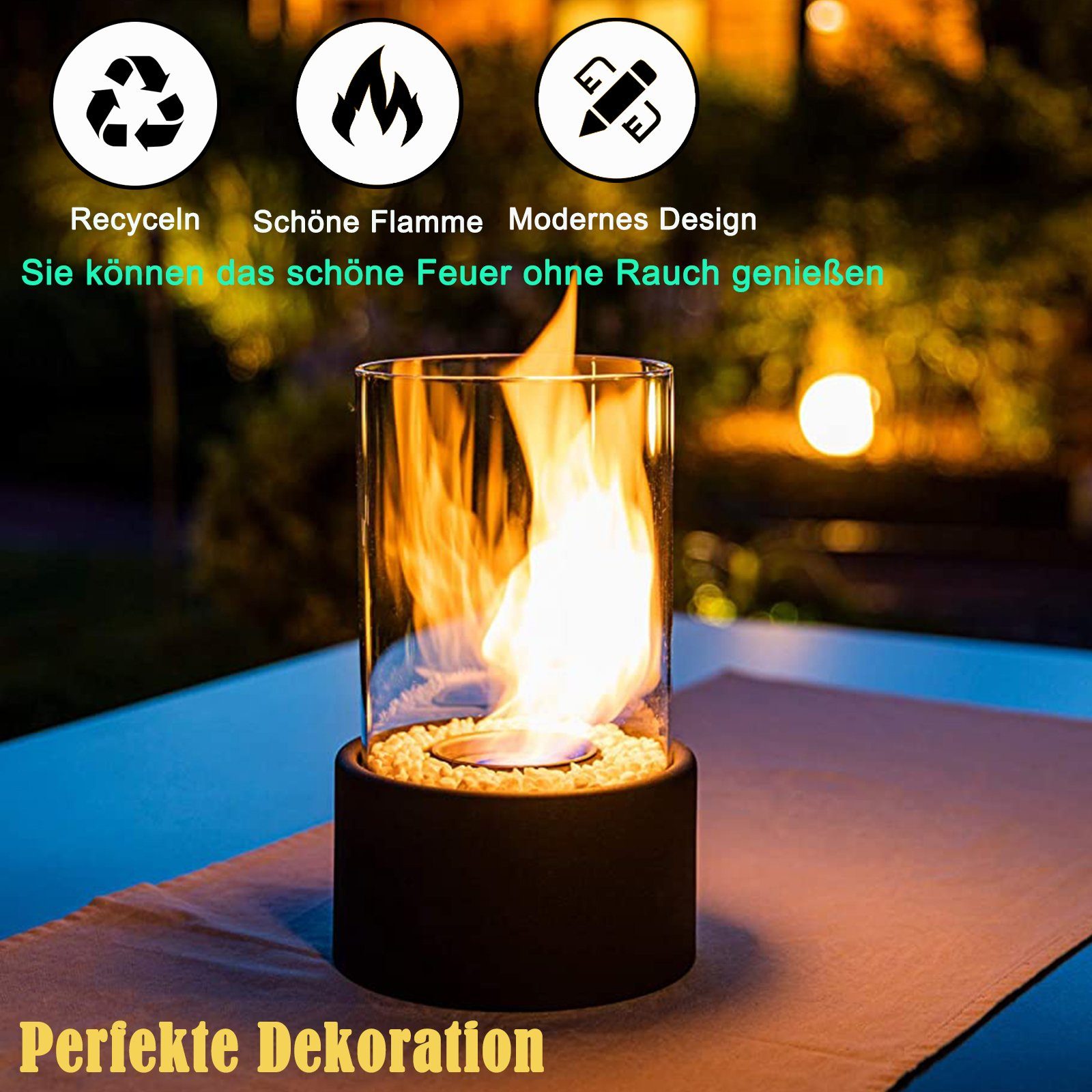 AUFUN Dekokamin Bioethanol Kamin, Indoor und Outdoor