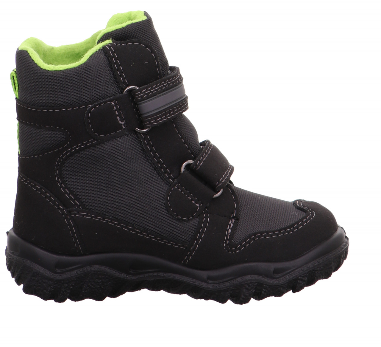 HUSKY - Schwarz/Grün Boots mit Klettverschluss