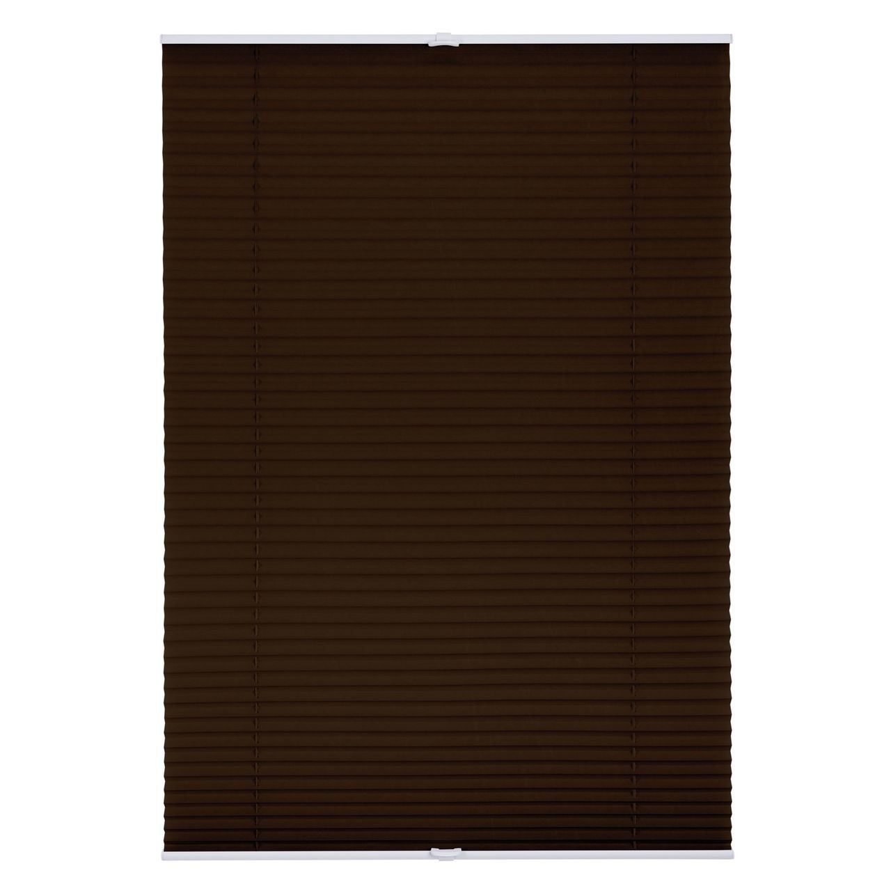 Lichtblick Plissee Klemmfix, ohne Bohren, verspannt - Braun, 70 cm x 210 cm (B x L)