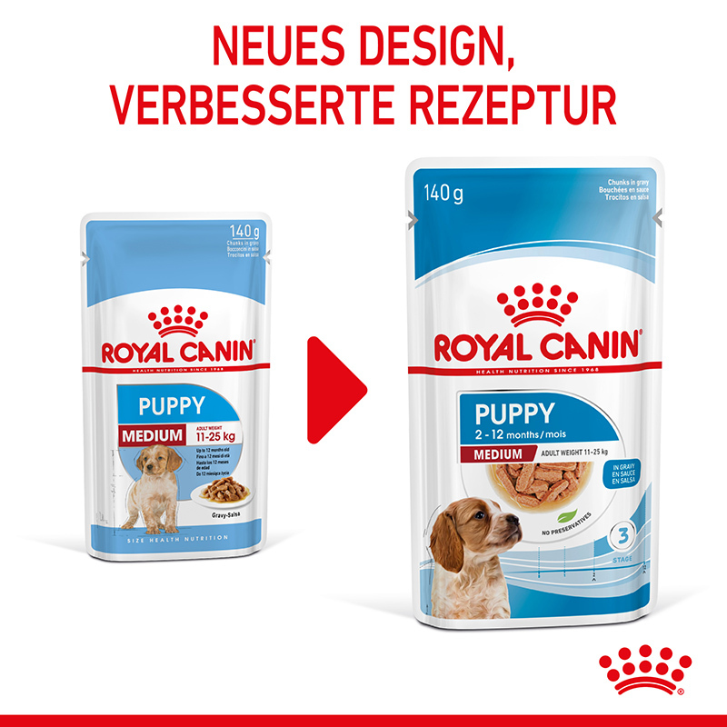 ROYAL CANIN Hundenassfutter ROYAL CANIN Medium Puppy 10x140g