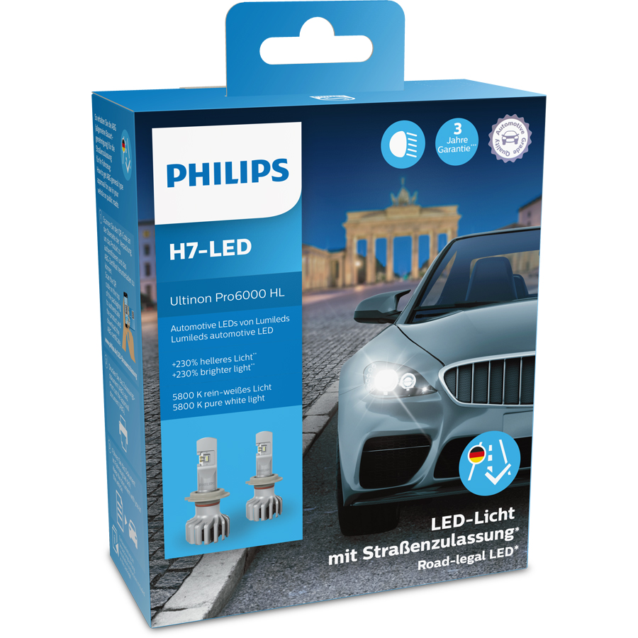 Philips Ultinon Pro6000 H7 LED-Glühlampe, 2 Stück - ATU