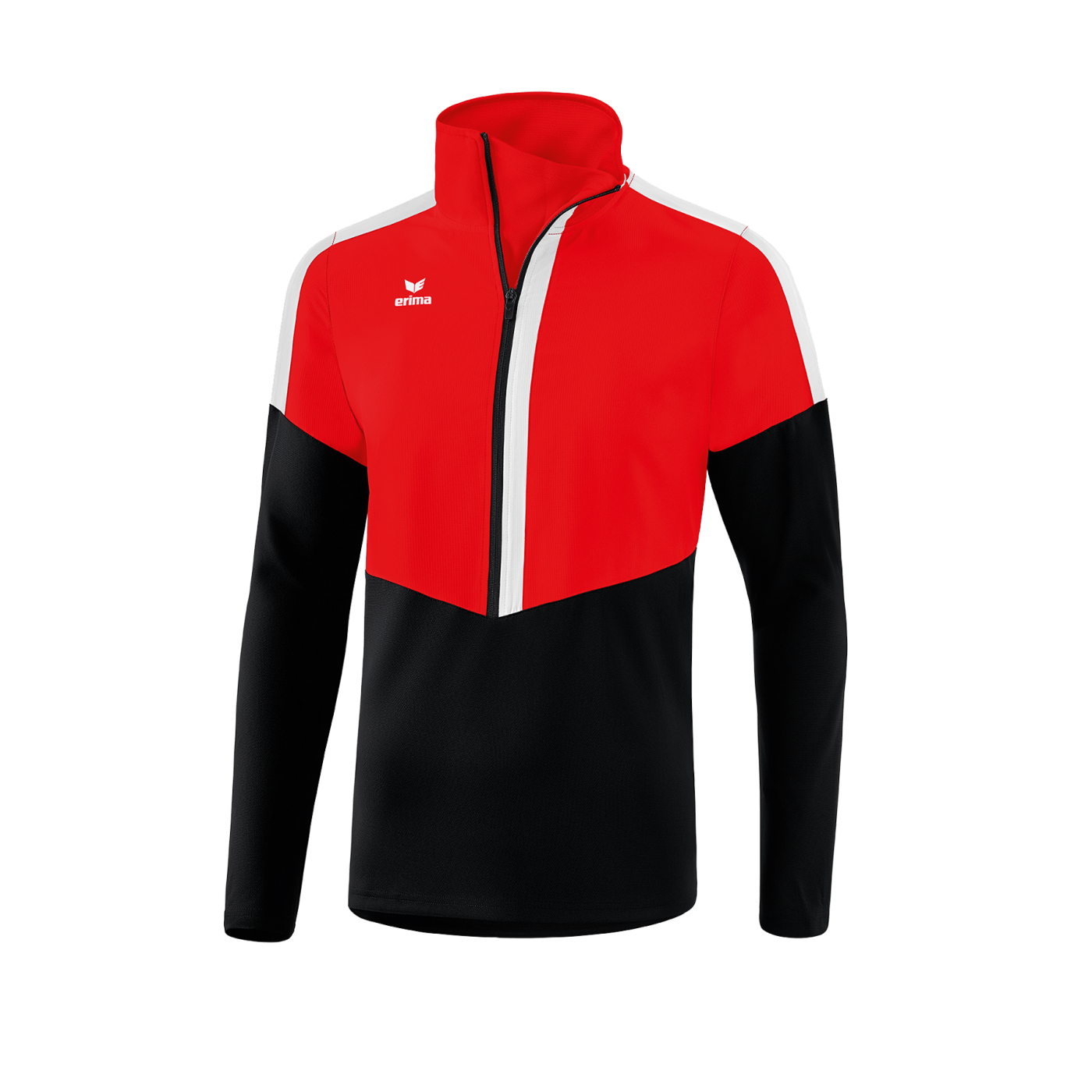 Erima Squad HalfZip Sweatshirt Rot Schwarz