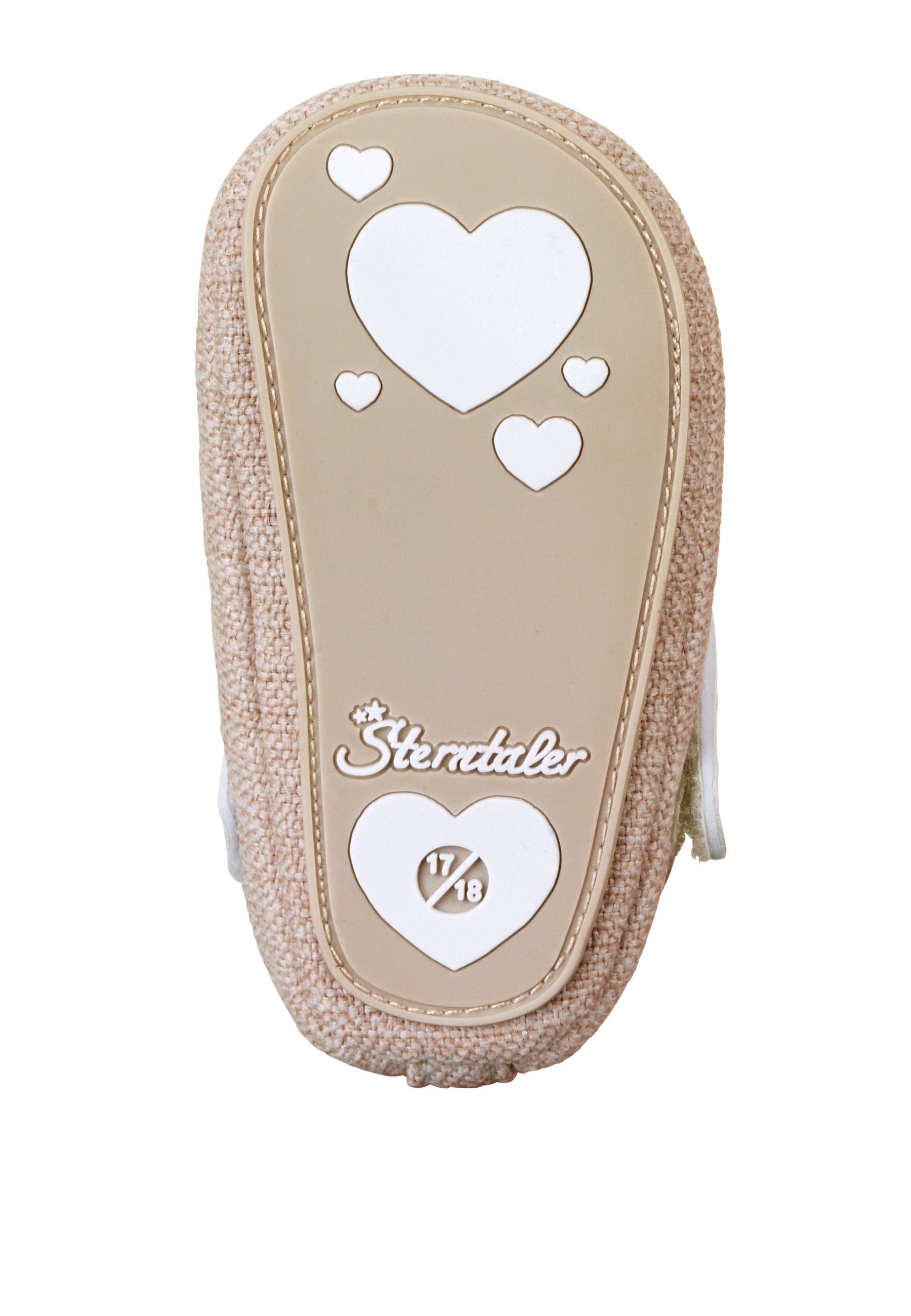 Sterntaler® Babyballerina uni Krabbelschuh (1-tlg., Baby Hausschuhe, Babyschuhe weich gefüttert) Krabbelschuhe Baby mit rutschfester Sohle, Babyschuh mit Lochmuster
