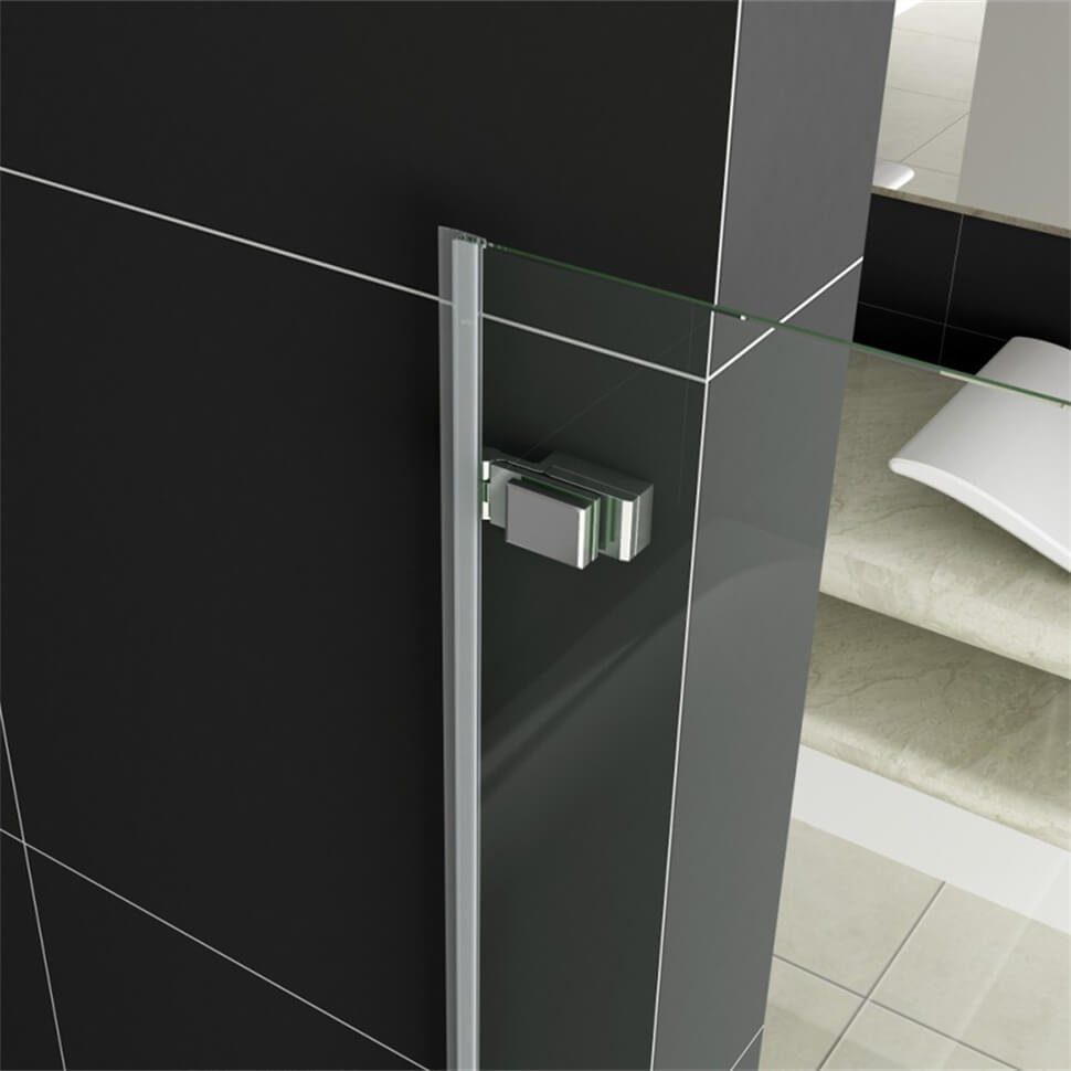 duschspa Badewannenaufsatz 5mm Badewannenaufsatz Duschwand Glaswand Duschabtrennung Dusche, Einscheibensicherheitsglas, Sicherheitsglas, (Set), Breite 80cm, Höhe 140cm, Glas