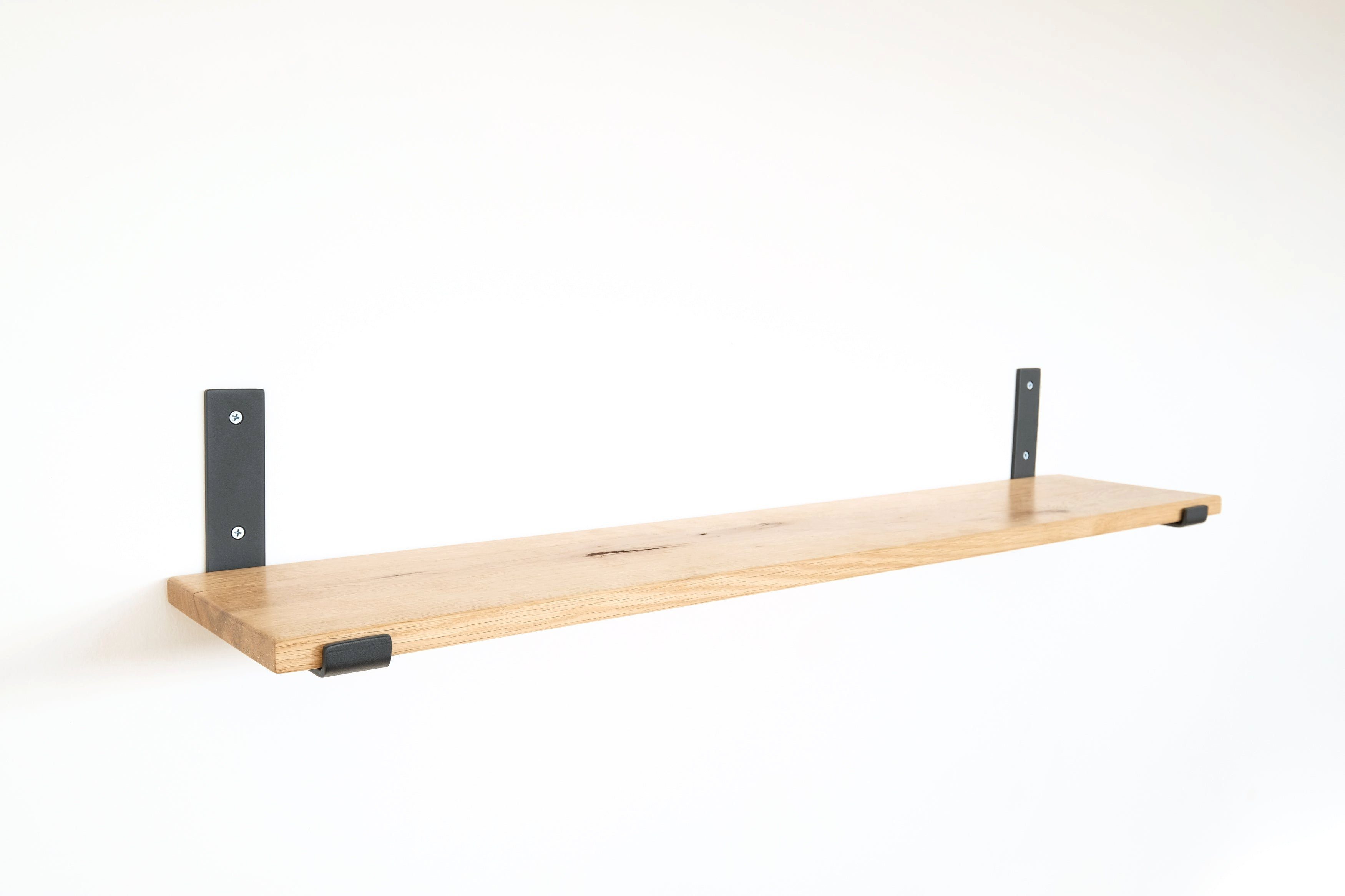 Natural Goods Berlin Wandregalhalter KREUZBERG, 2-tlg., Regalhalterung, Winkelkonsole, Wandregal, Winkelträger, 200mm, Schwarz