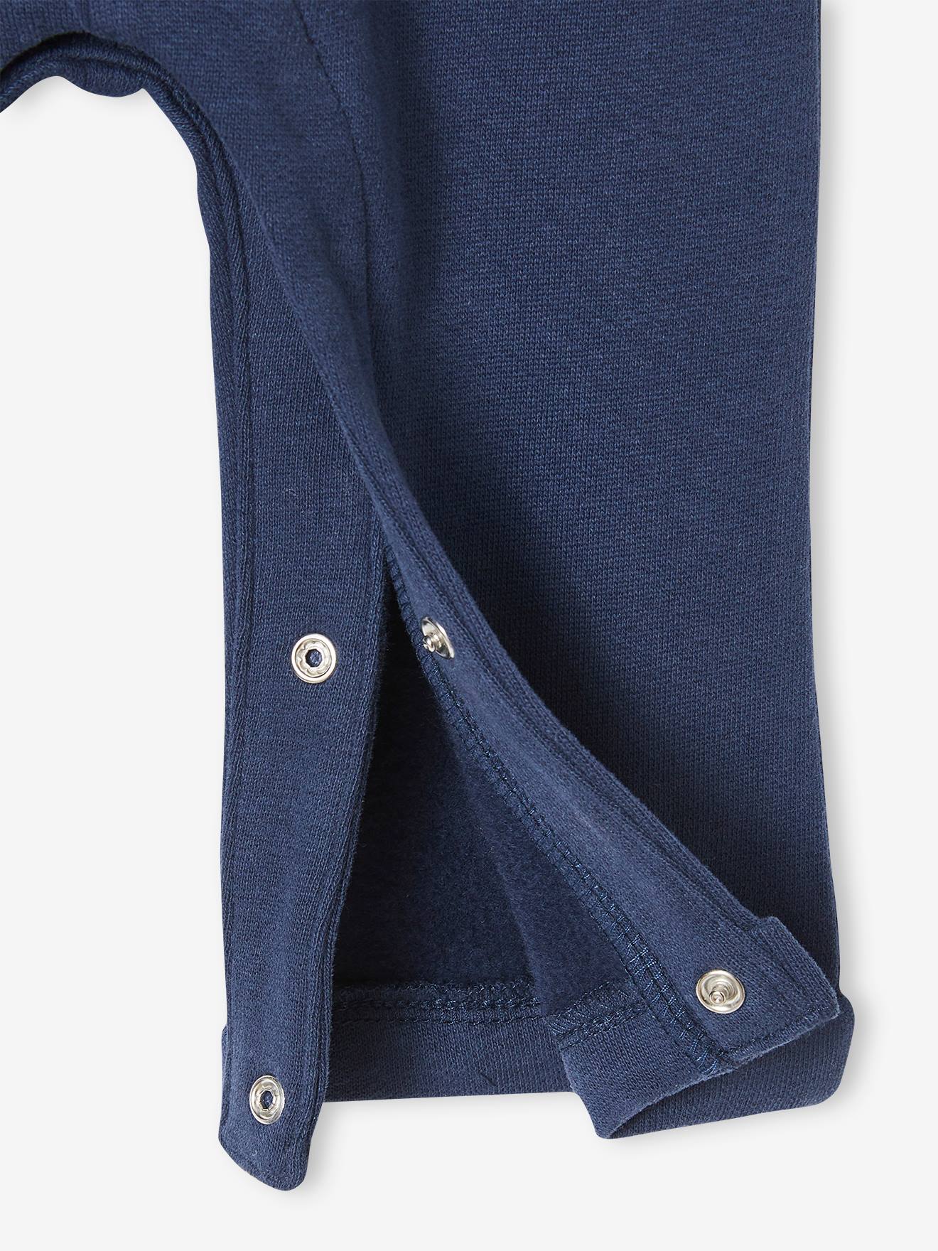 Vertbaudet Jungen Baby Latzhose aus Sweatware Oeko-Tex - dunkelgrau meliert