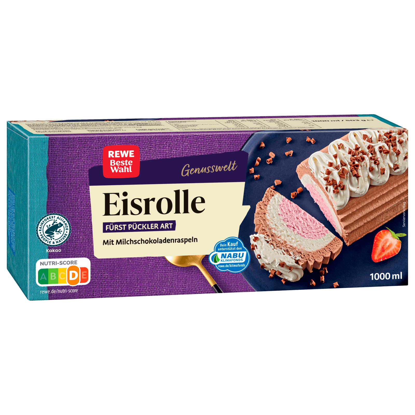 REWE Beste Wahl Eisrolle Fürst Pückler Art 1000ml