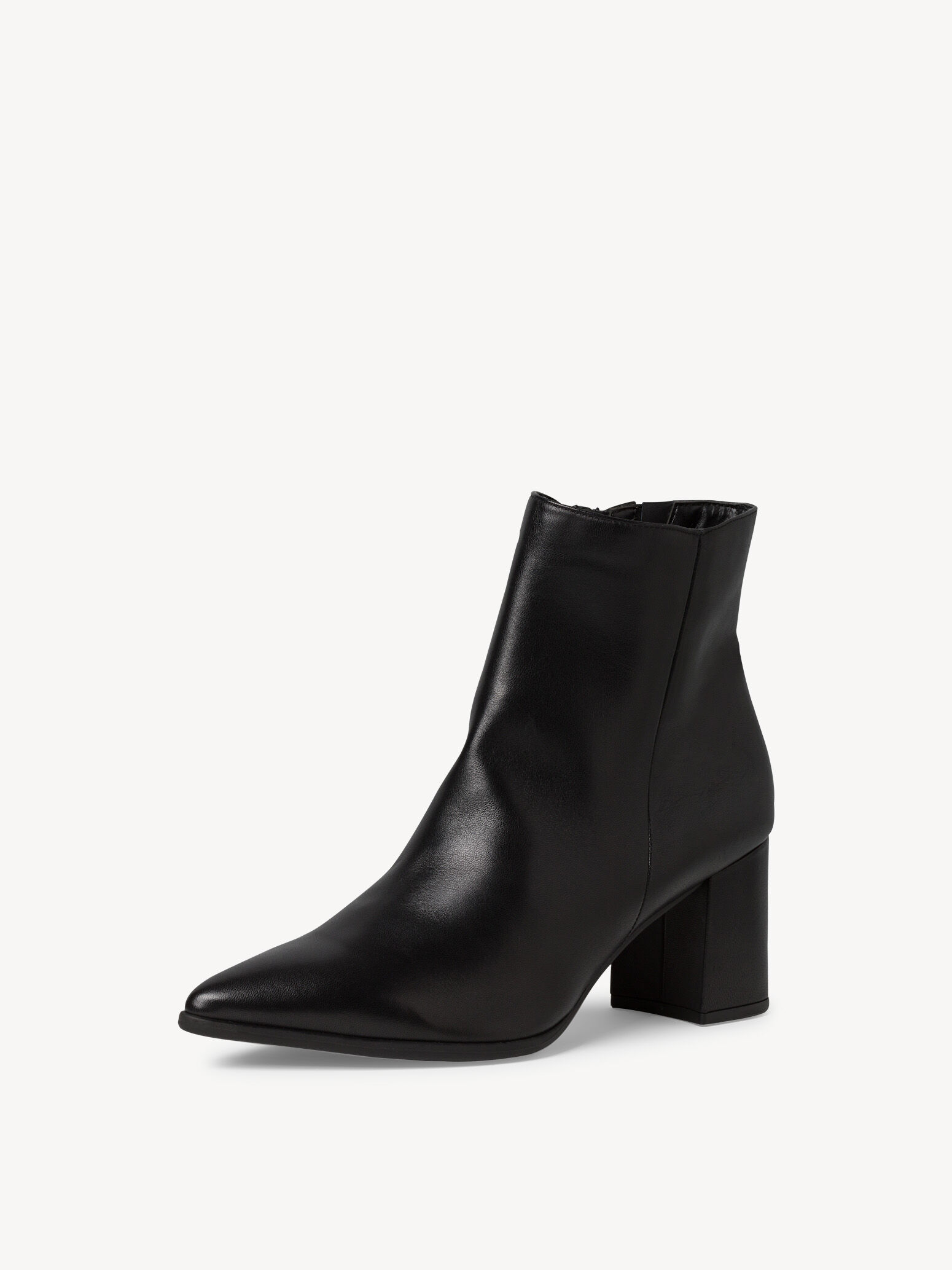 Bottine en cuir - noir