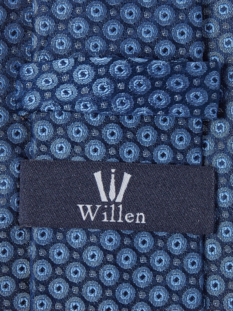 Krawatte aus Seide (7 cm) in bleu