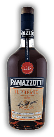 Ramazzotti Il Premio Amaro e Grappa Riserva Ramazzotti Il Premio Amaro e Grappa Riserva Ein mit Grappa verfeinerter Halbbitter. Limitierte Edition. 0,7	 Liter - Vol 35%