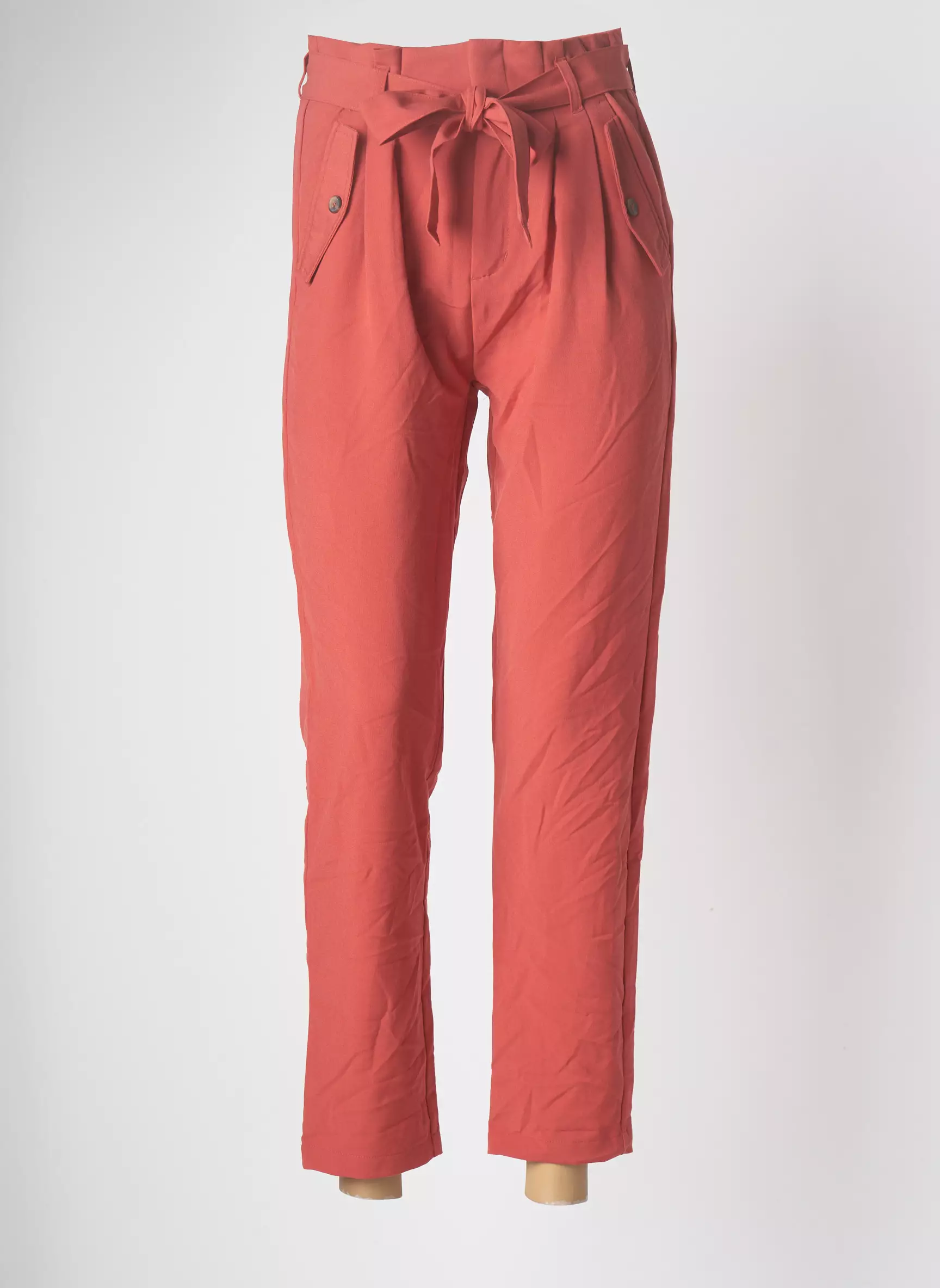 Jacqueline De Yong Pantalons Droits Femme couleur rouge