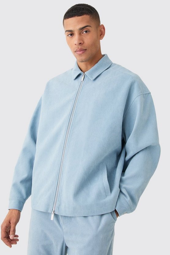 Smarte Oversize Cord Harrington-Jacke