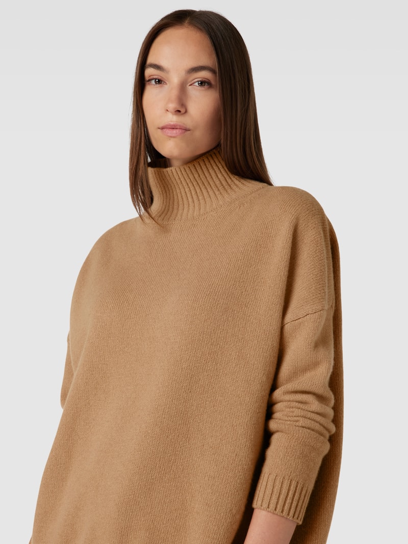 Strickpullover mit Stehkragen Modell 'BENITO' in camel
