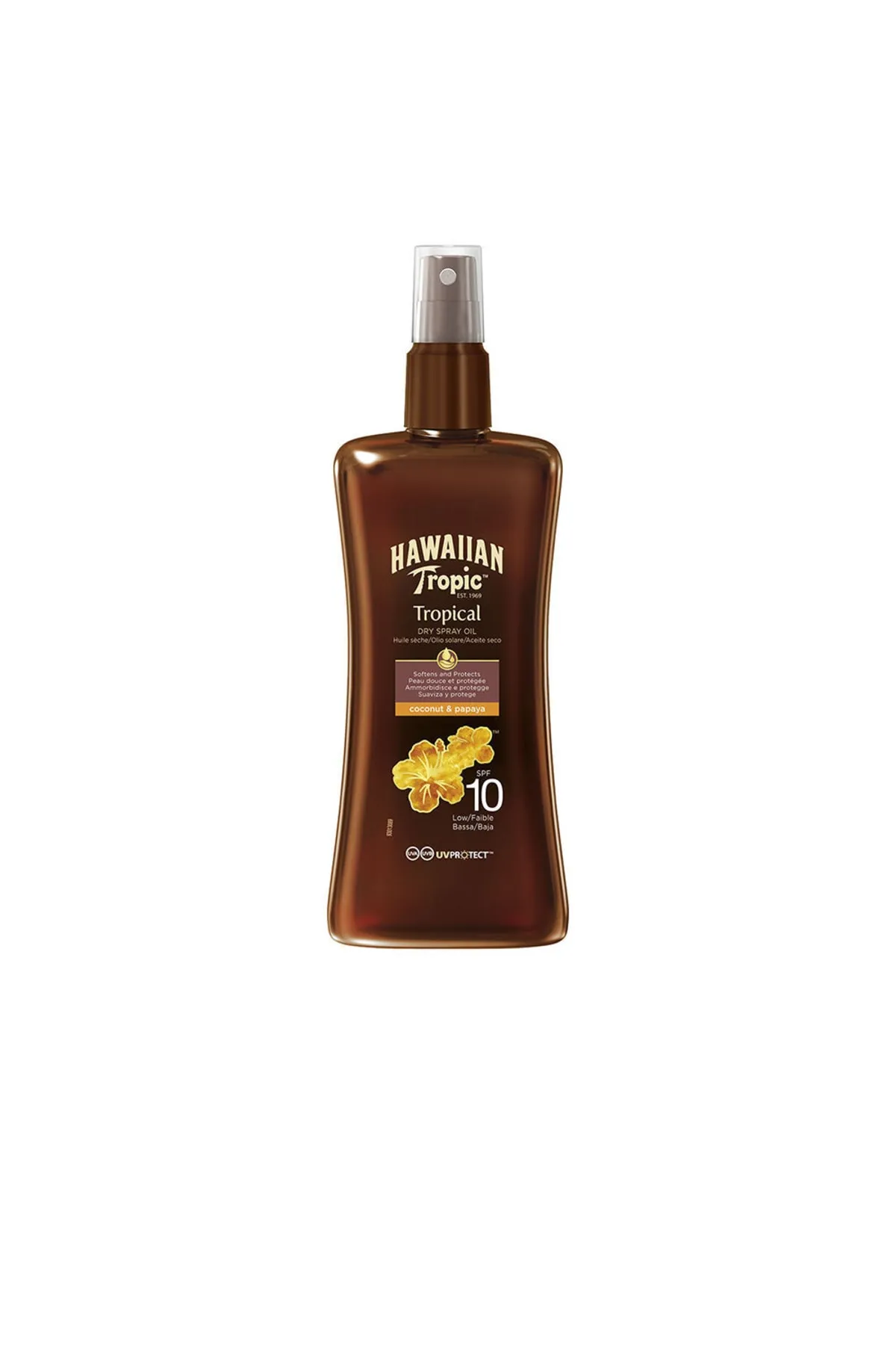 Hawaiian Tropic  Kokosnuss & Papaya Trockenöl Spf10 Spray Hawaiian Tropic 200 ml