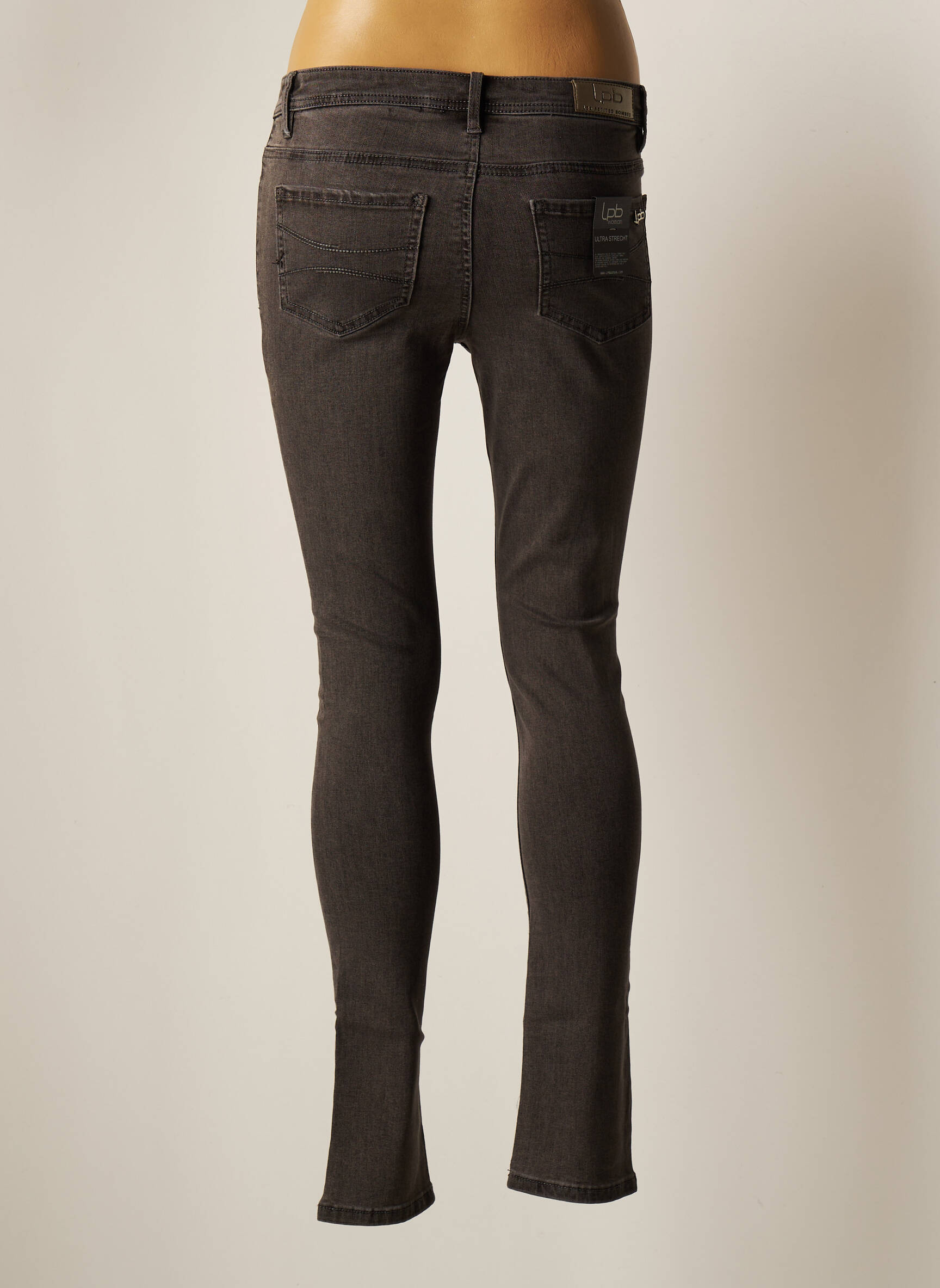 Les P Tites Bombes Jeans Skinny Femme couleur gris