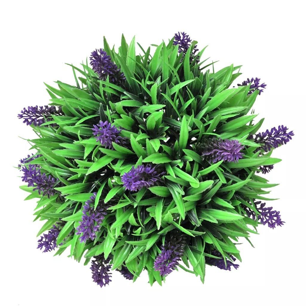 Künstliche Zimmerpflanze Buchsbaumkugel mit Lavendel 2 Stk Künstlich 28 cm Pflanze realistisch, vidaXL, Höhe 0 cm
