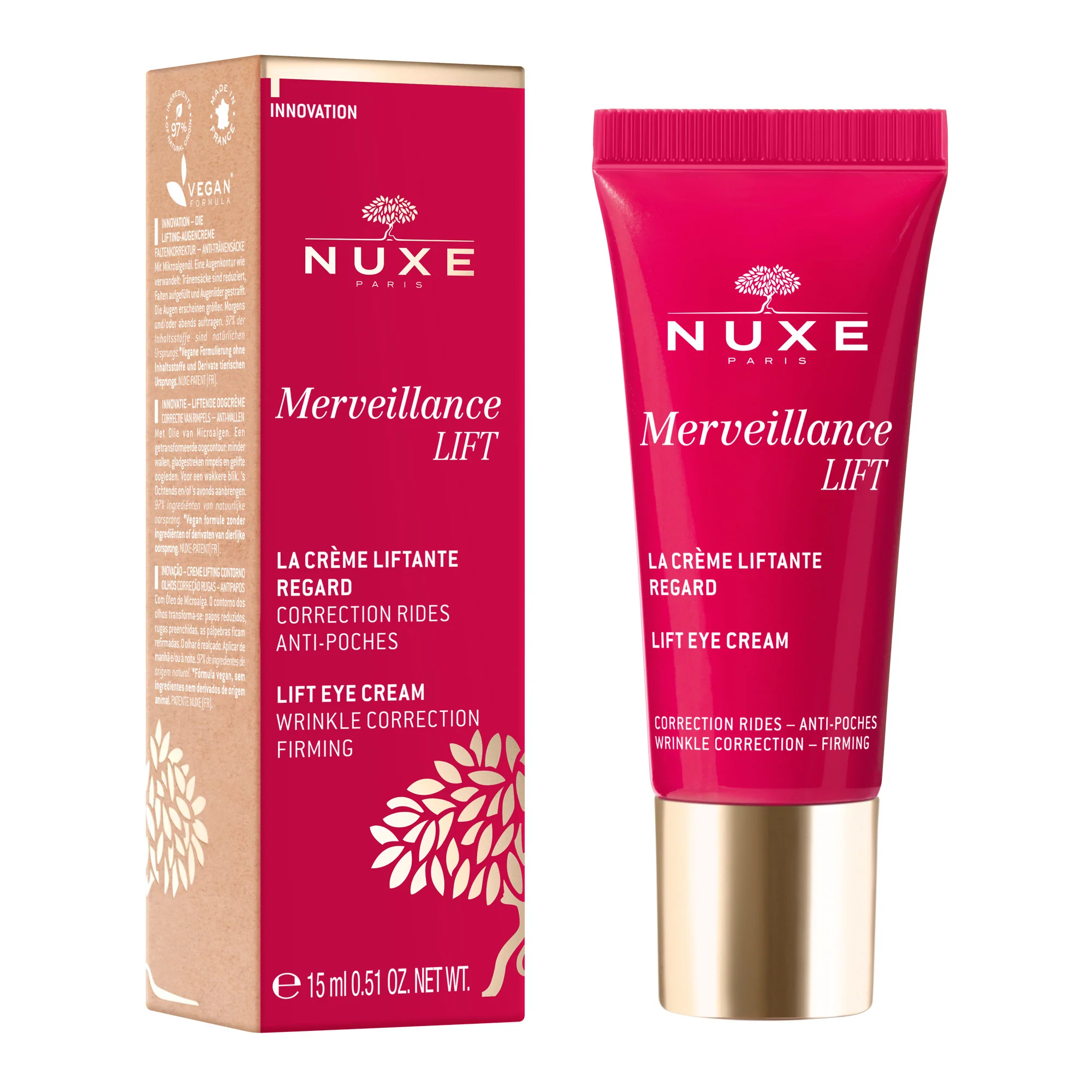 Crema contorno de ojos lifting Merveillance Lift - Crema antiarrugas para el contorno de ojos