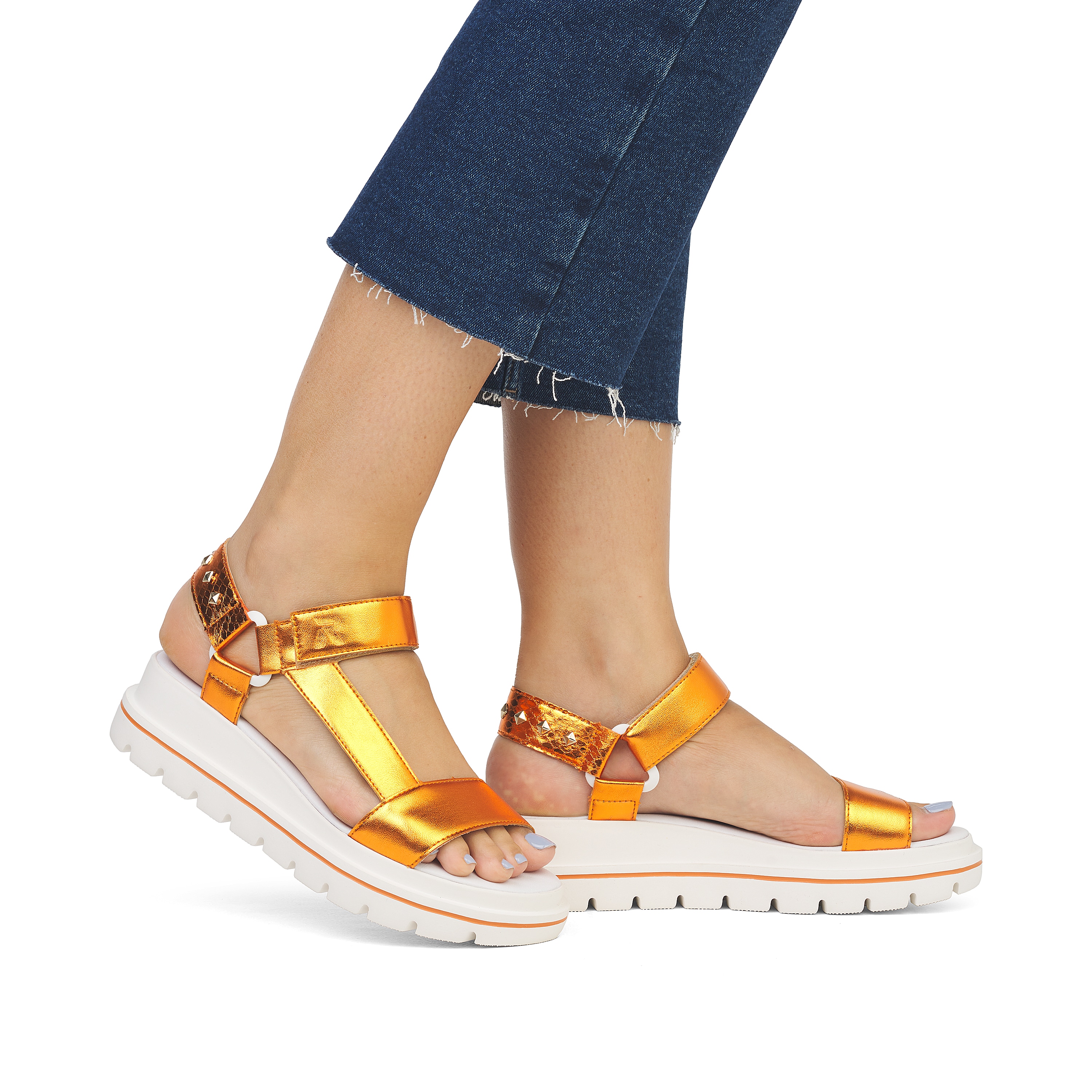 Rieker Damen Riemchensandalen amber