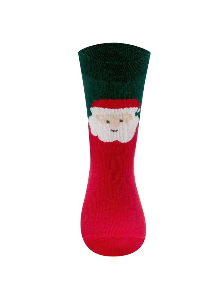 ewers 2er-Set Socken 2er Pack Weihnachtsmann/Rentier in bunt günstig kaufen