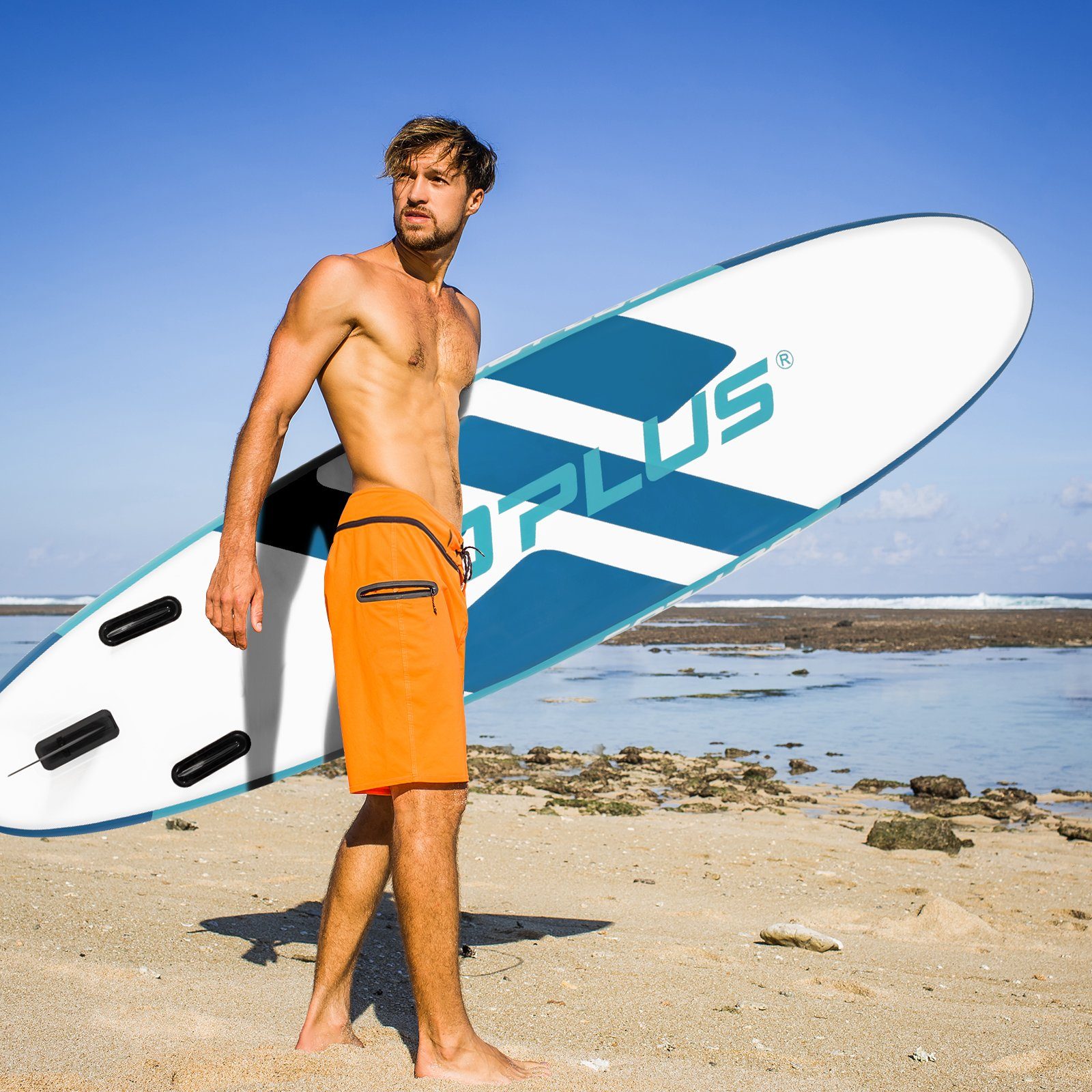 COSTWAY SUP-Board Stand Up Paddling Board, mit Paddel & Pumpe