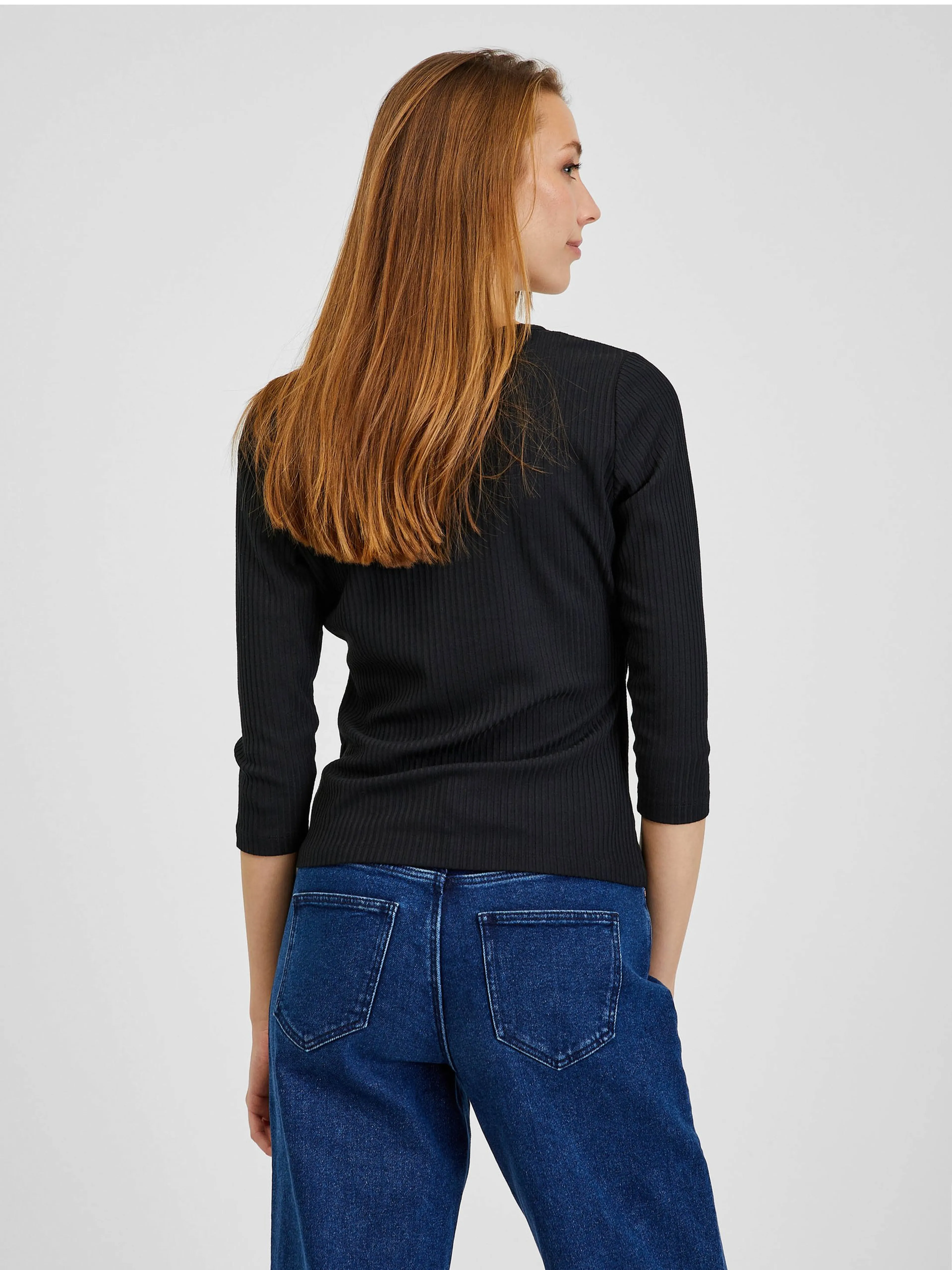 Schwarzes Damen-T-Shirt ORSAY