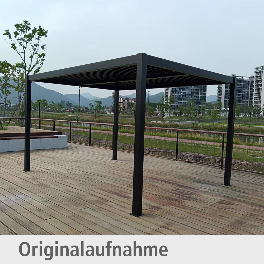 CHILLROI Pavillon mit Lamellendach, ca. 300 x 300 x 240 cm