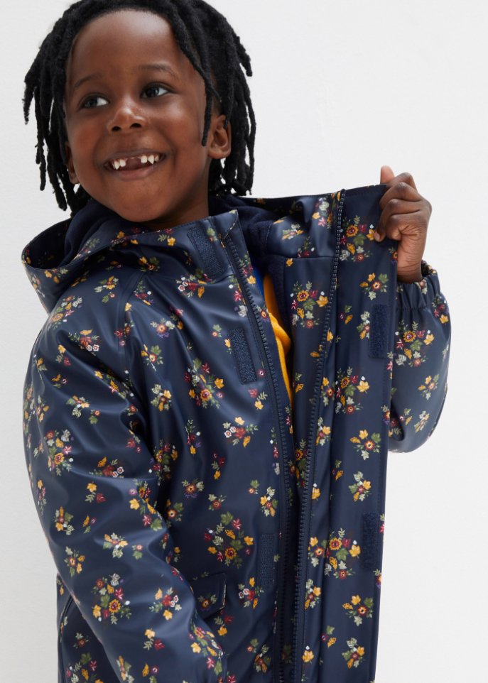 Kinder Thermo Regenjacke mit Blumenprint