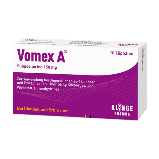 VOMEX A 150 mg Suppositorien  10 St  Suppositorien