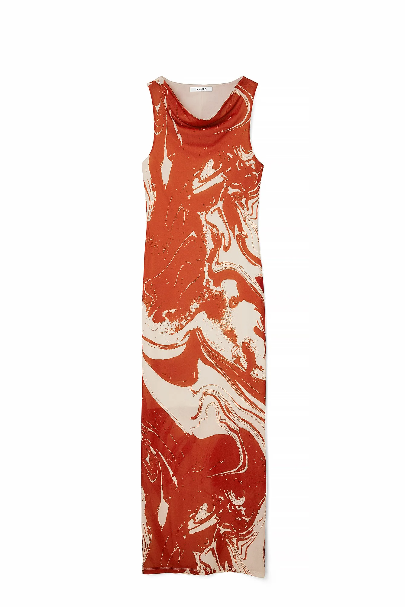 Ärmelloses Mesh-Maxikleid
