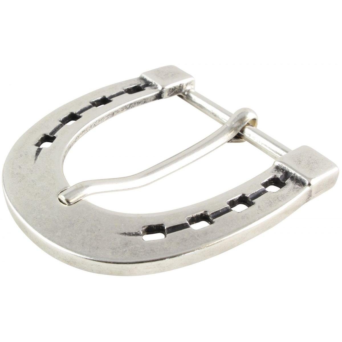 BELTINGER Gürtelschnalle Hufeisen 4,0 cm - Buckle Gürtelschließe Reitaccessoires 40mm - für Rei