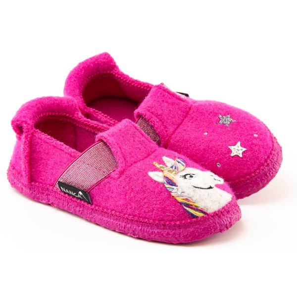 Nanga ~ Schurwoll Hausschuh ~ Unicorn (pink)