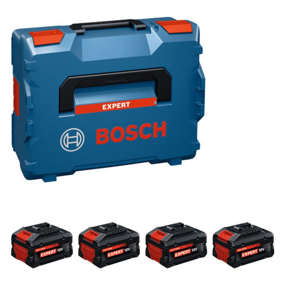 Bosch Blauw Accessoires 1600A0373H EXBA18V-55 Accu Accuset 4x EXBA18V-55 in L-Boxx