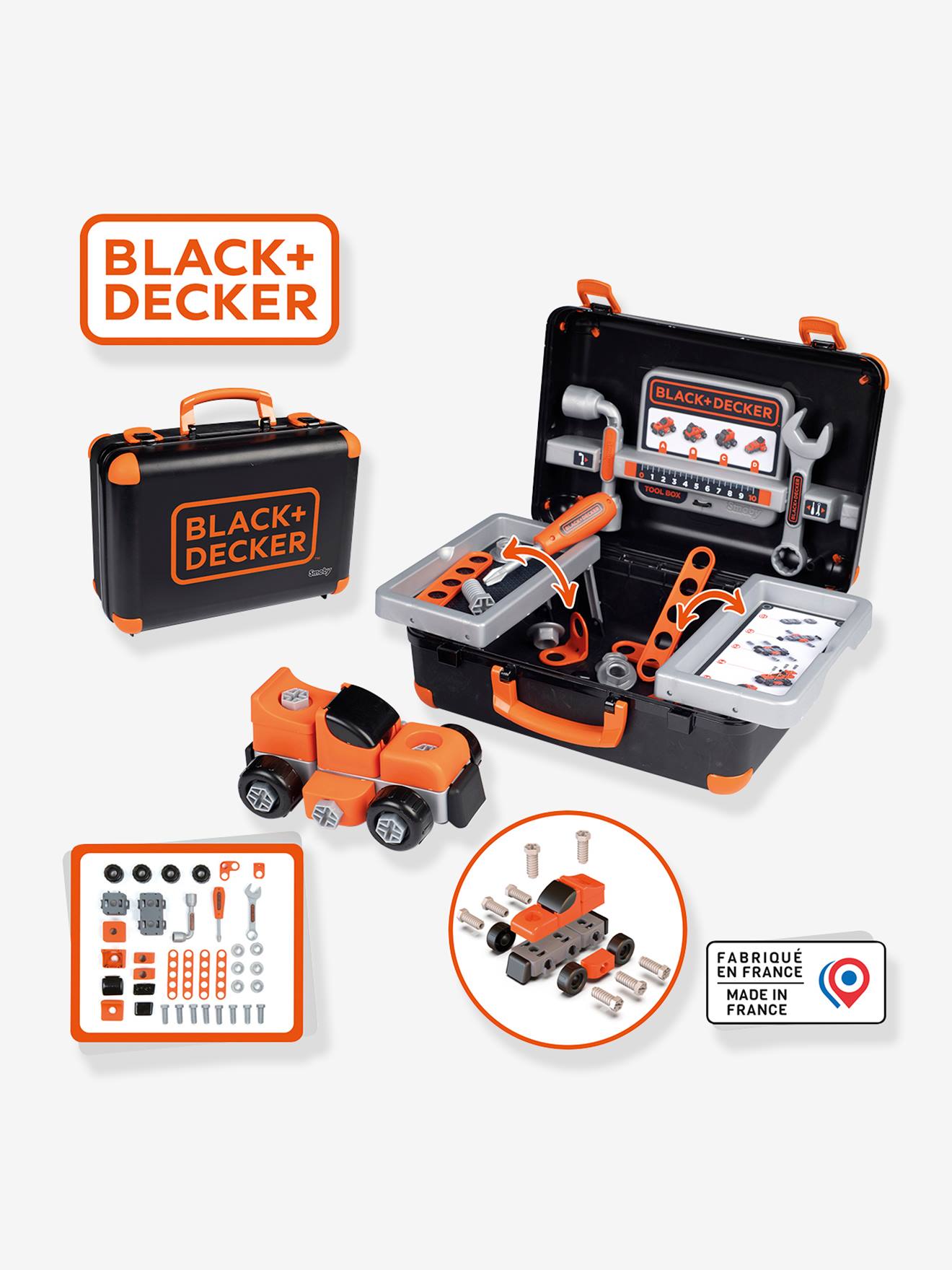 Smoby Spiel-Werkzeugkoffer B+D Bricolo Box SMOBY - schwarz