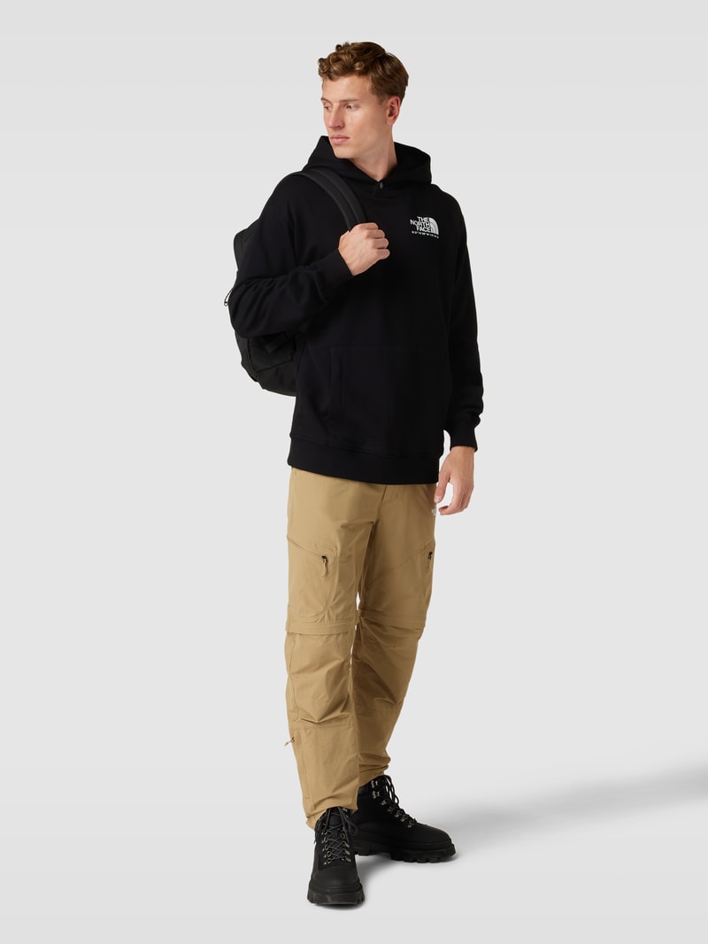 Hoodie mit Rückenprint Modell 'COORDINATES' in schwarz